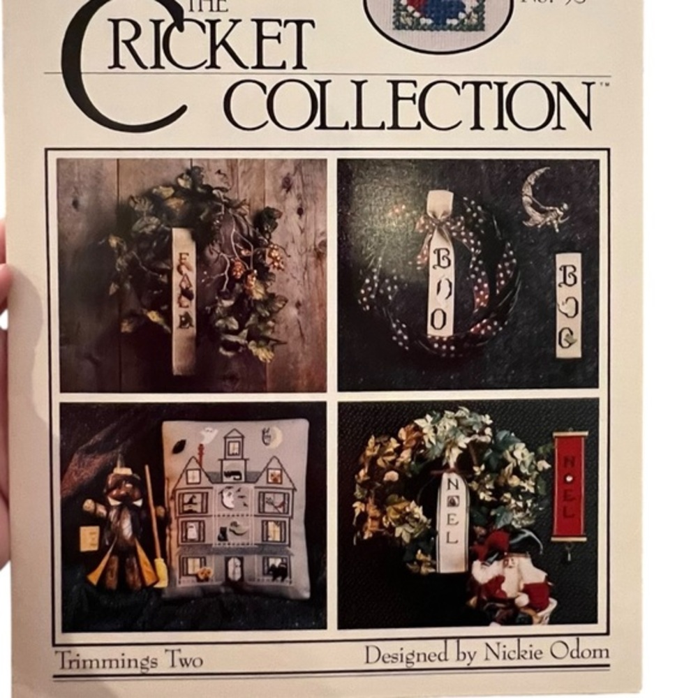 Cricket Collection‎ Trimmings Two Cross Stitch Pattern Chart Halloween Christmas